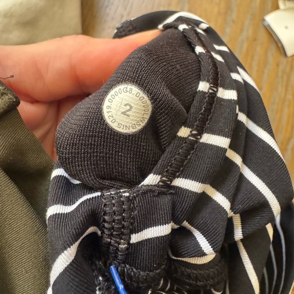 lululemon athletica Black and White Striped Leggings - Picture 7 of 8